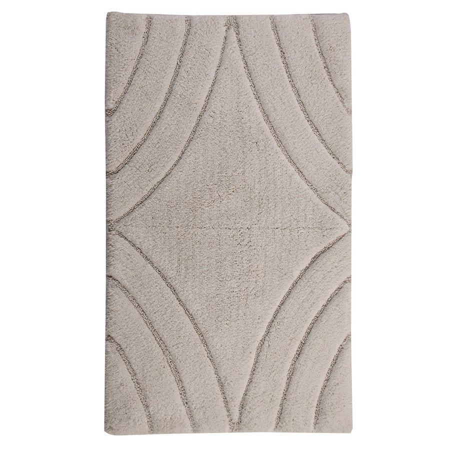 Knightsbridge Diamond 220 GSF Non Skid Back Bath Rug 17 x 24 – Ivory